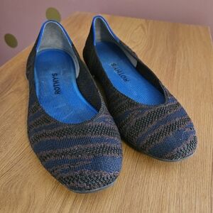 Rothy's Sapphire Zebra Square Toe